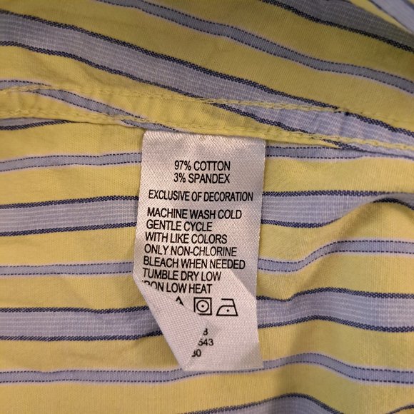 IZOD Striped Button Down Shirt Size Large - Picture 6 of 6